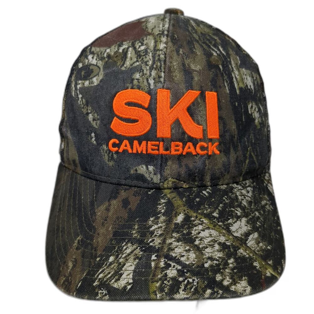 HitWear Baseball Cap Green One Size Orange Camo Ski Camelback Mesh Strapback Hat